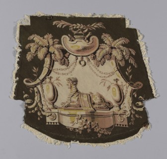 Chair Cover, Empire period, c. 1810, England or France, England, Linen, plain weave, embroidered