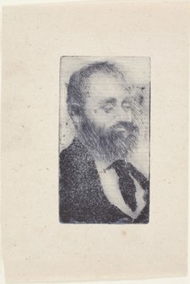 Alphonse Hirsch, February 20, 1875, Edgar Degas, French, 1834-1917, France, Drypoint and aquatint