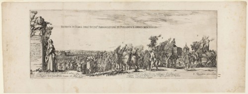 Entrance of the Ambassador of Poland into Rome, 1633, Stefano della Bella, Italian, 1610-1664,