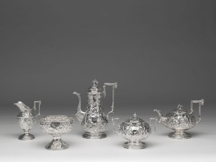 Tea and Coffee Service, 1840/68, Samuel Kirk & Son, American, 1846–1861, Samuel Kirk & Sons,