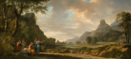Mount Athos Carved as a Monument to Alexander the Great, 1796, Pierre-Henri de Valenciennes,