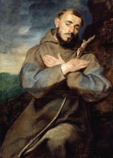 Saint Francis, c. 1615, Peter Paul Rubens, Flemish, 1577-1640, Flanders, Oil on panel, 43 1/4 × 31