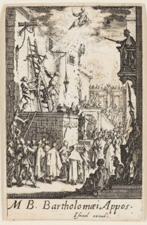 Martyrdom of Saint Bartholomew, plate nine from The Martyrdoms of the Apostles, n.d., Jacques