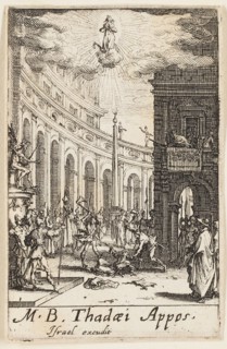 Martyrdom of Saint Thaddeus, plate twelve from The Martyrdoms of the Apostles, n.d., Jacques