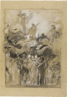 Group Composition from Fantasia Enchained, 1873/75, Adolf Hiremy-Hirschl, Hungarian, 1860-1933,