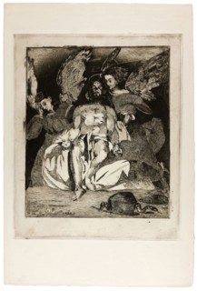 Dead Christ with Angels, 1866/67, Édouard Manet, French, 1832-1883, France, Etching and aquatint in