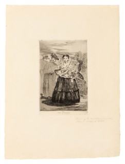 At the Prado I, 1863, Édouard Manet, French, 1832-1883, France, Etching and aquatint in black on