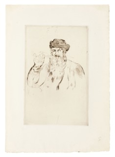 The Smoker II, 1879–82, Édouard Manet, French, 1832-1883, France, Drypoint in brown on ivory wove