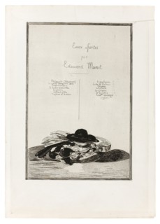 Hat and Guitar, Frontispiece for the edition of fourteen etchings, 1862–63, Édouard Manet, French,