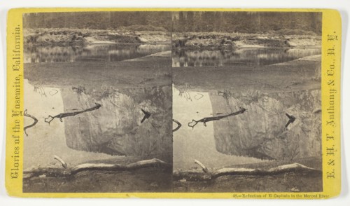 Reflection of El Capitain in the Merced River, 1870/71, Anthony & Company, American, active