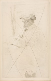 The Engraver Joseph Tourny, 1857, Edgar Degas, French, 1834-1917, France, Etching on cream Japanese