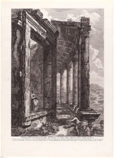 View of the Door and Peristyle of the Temple of Vesta, 1780, Francesco Piranesi, Italian,