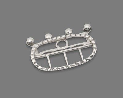 Stock Buckle, 1745/75, Daniel Dupuy, American, 1719–1807, Philadelphia, Philadelphia, Silver, 0.5 ×