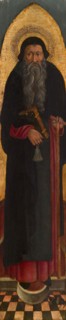 Saint Anthony Abbot from an Augustinian altarpiece, 1450/75, Italian, Venice, Venice, Tempera and
