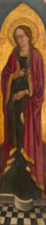 Saint Giustina of Padua from an Augustinian altarpiece, 1450/75, Italian, Venice, Venice, Tempera