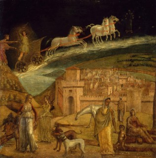 Phaeton Driving the Chariot of Phoebus, 1475/1500, Northern Italian (Verona?), Italy, Tempera or