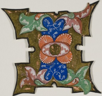 Decorated Initial I with Leaves from a Choir Book, 14th century or modern, c. 1920, European,