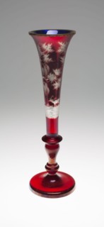 Vase, c. 1850/60, England, Glass and metal, formed in two parts and joined by a gilt metal