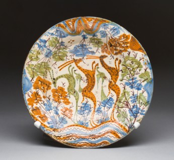 Charger, Late 17th century, Spain, Seville, Seville, Tin-glazed earthenware, H. 6.5 (2 5/8 in.),