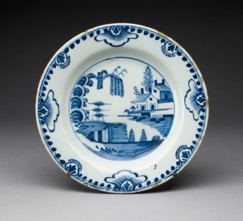 Plate, c. 1750, England, Lambeth, Lambeth, Tin-glazed earthenware, Diam. 22.9 cm (9 in.)
