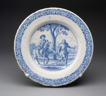 Plate, c. 1670, Rochus Jacobsz. Hoppesteyn, Dutch, died 1692, Delft, Tin-glazed earthenware