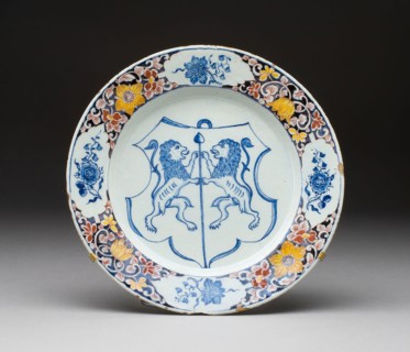 Plate, c. 1725/40, Netherlands, Delft, Delft, Tin-glazed earthenware (Delftware), Diam. 22.5 cm (8