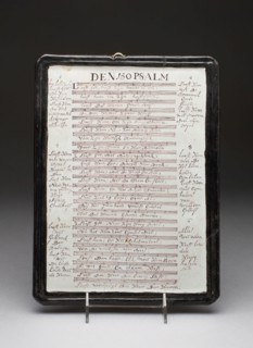 Plaque: Psalm No. 150, 18th century, Netherlands, Delft, Delft, Tin-glazed earthenware (Delft), 30