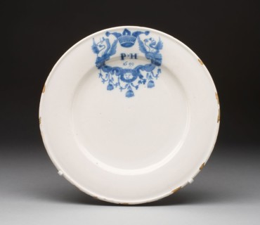 Plate, 1699, Netherlands, Haarlem, Haarlem, Tin-glazed earthenware, Diam. 26.2 cm (10 5/16 in.)