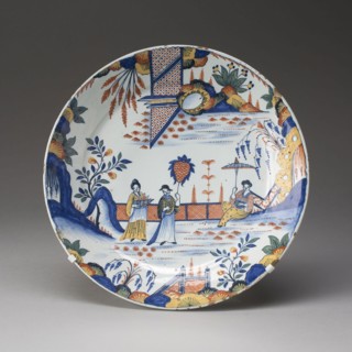 Plate, 1700/20, Netherlands, Delft, Delft, Tin-glazed earthenware (Delftware), Diam. 24.1 cm (9 1/2