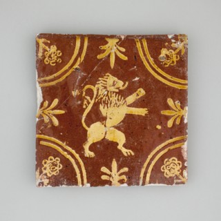 Tile, 1575/1600, Dutch, Limburg, Limburg, Earthenware, 14.3 x 14.3 cm (5 5/8 x 5 5/8 in.)