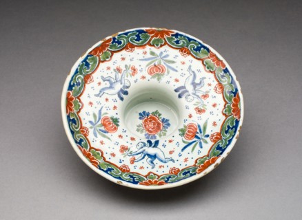 Chocolate Cup Stand, 1701/22, De Grieksche A (The Greek A) Factory, Delft, Netherlands, 1658-1722,