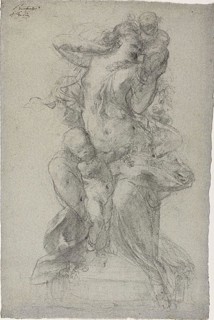 Springtime, c. 1878, Auguste Rodin, French, 1840-1917, France, Charcoal, with stumping and traces