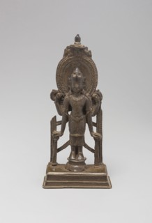 God Vishnu, c. 9th century, Bangladesh or Eastern India, Bangladesh, Bronze, 17.7 × 8.1 × 4 cm (7 ×