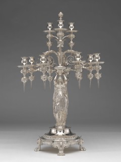 Candelabra (One of a Pair), 1873, Tiffany and Company, American, founded 1837, Chased by Eugene J.