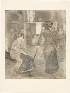 Mary Cassatt at the Louvre: The Etruscan Gallery, 1879–80, Edgar Degas, French, 1834-1917, France,