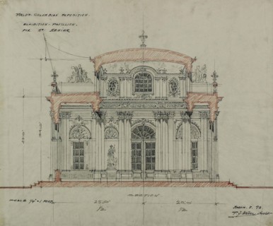 Chocolate-Menier Pavilion, World’s Colombian Exposition, Chicago, Illinois, Section Sketch, 1893,