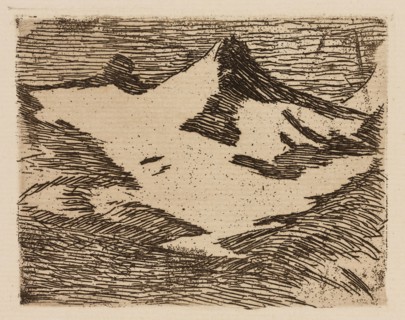 The Mountain, plate 2 from Le Fleuve, 1874, Édouard Manet (French, 1832-1883), written by Charles