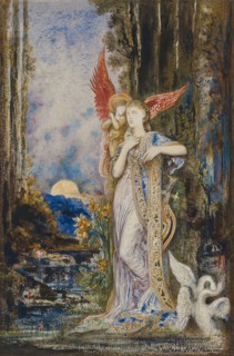 L’Inspiration, c. 1893, Gustave Moreau, French, 1826-1898, France, Watercolor and gouache, with pen
