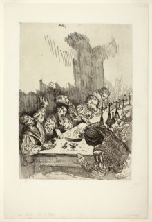 The Shadow, 1861, Alphonse Legros, French, 1837-1911, France, Etching with foul biting and plate