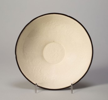 Bowl with Boys Playing amid Peony Flowers, Jin dynasty (1115–1234), 12th century, China, Ding ware,