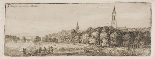 Dumfries from the Dock, 1777, John Clerk of Eldin, Scottish, 1728-1812, Scotland, Etching on paper,