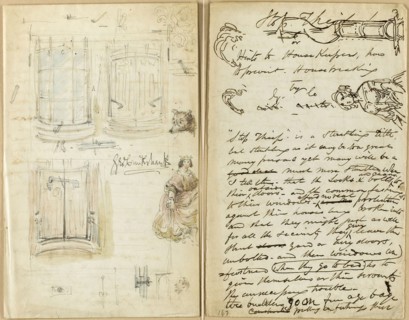 Letter: Stop Thief, 1851, George Cruikshank, English, 1792-1878, England, Signed letter in pen and
