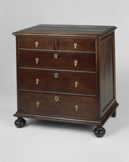 Chest of Drawers, 1700/30, American, 18th century, Pennsylvania, Pennsylvania, Walnut, tulip, and