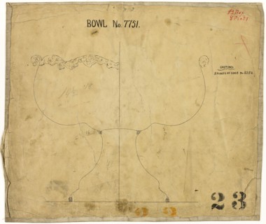 Design for Bowl No. 7751, 1883, Tiffany and Company, American, founded 1837, United States, Black
