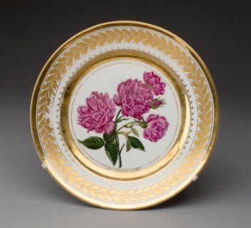 Dessert Plate, 1826, Prince Iusupov Porcelain Factory, Russian, 1814-1831, Moscow, Hard-paste