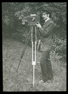 Self-Portrait with camera, tripod and pistol, 1886, Alfred Stieglitz, American, 1864–1946, United