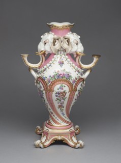 Elephant Candelabrum Vase (Vase à Tête d’Eléphant), 1757/58, Sèvres Porcelain Manufactory, French,