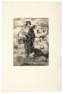 The Gypsies, 1862, Édouard Manet, French, 1832-1883, France, Etching in warm black on ivory laid
