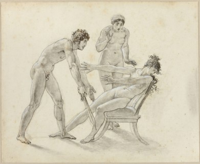 Hermione Rejecting Orestes, c. 1799, Anne-Louis Girodet de Roucy-Trioson, French, 1767-1824,