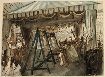 Study, 1856, Constantin Guys, French, 1802-1892, France, Watercolor, and pen and brown ink and